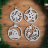 Ажурні ялинкові підвіски Winter Ornament Set з екологічного пластику — новорічні прикраси для ялинки, подарунків, фотозон та святкового декору