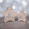 Новорічна зірка Snow Star Decor з екологічного пластику — декоративна фігура зі сніжинкою для ялинки, святкового інтер’єру та фотозони