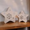 Новорічна зірка Snow Star Decor з екологічного пластику — декоративна фігура зі сніжинкою для ялинки, святкового інтер’єру та фотозони