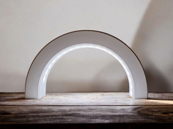 Декоративна арка Nordic Glow Arch з екологічного пластику — мінімалістичний новорічний декор для фотозони, полиці, вітрини та святкового інтер’єру