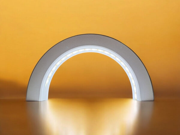 Декоративна арка Nordic Glow Arch з екологічного пластику — мінімалістичний новорічний декор для фотозони, полиці, вітрини та святкового інтер’єру