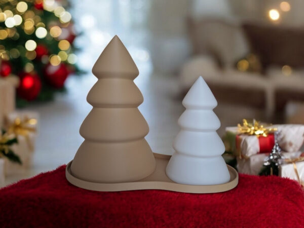 Набір декоративних ялинок Winter Tree Set — новорічні фігури з підставкою для святкового декору, дому та фотозони