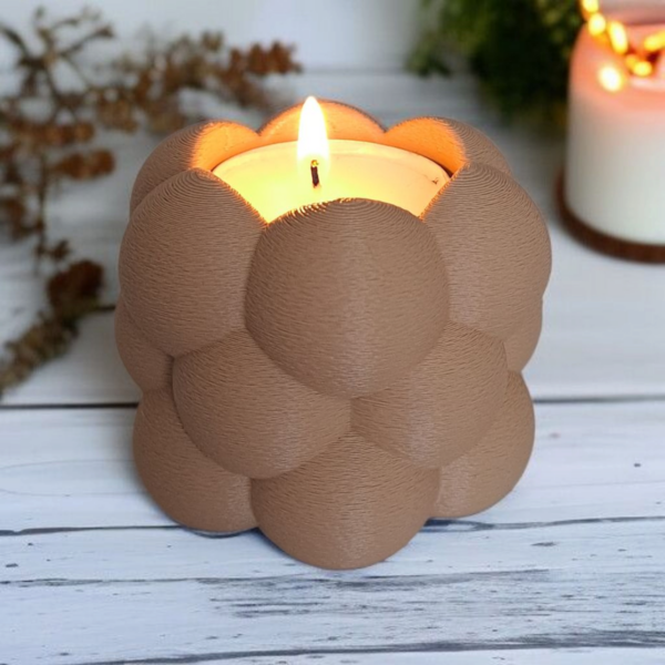 Підсвічник-квітка Bloom Tealight Decor — об’ємний декоративний свічник для чайної свічки, затишного інтер’єру та подарунка