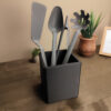 Квадратний органайзер для кухні Minimal Kitchen Holder — підставка для ложок, лопаток, вінчиків та кухонного приладдя