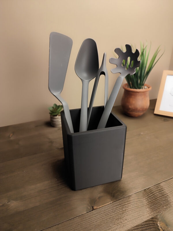 Квадратний органайзер для кухні Minimal Kitchen Holder — підставка для ложок, лопаток, вінчиків та кухонного приладдя