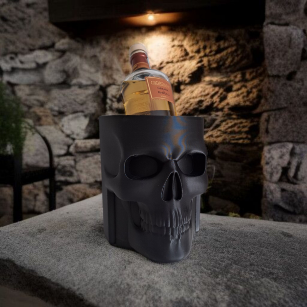 Тримач-охолоджувач для пляшки Череп Skull Bottle Cooler — декоративна підставка для напоїв, сервірування столу, вечірок, фотозон та подарунка