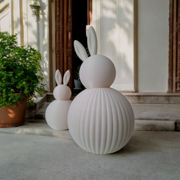 7027853422_dekorativnaya-statuetka-zayats.png Декоративні фігурки зайчиків Bunny Duo Decor — мінімалістичний декор для дому, дитячої кімнати та Великодня