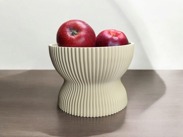 7125766938_miska-dekorativnaya-relefnaya.jpg Ribbed Elegance Bowl — декоративна миска з рельєфними лініями для фруктів, солодощів та інтер’єру