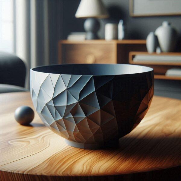 Crystal Geometry Bowl — декоративна миска з геометричною фактурою для фруктів, попкорну та снеків